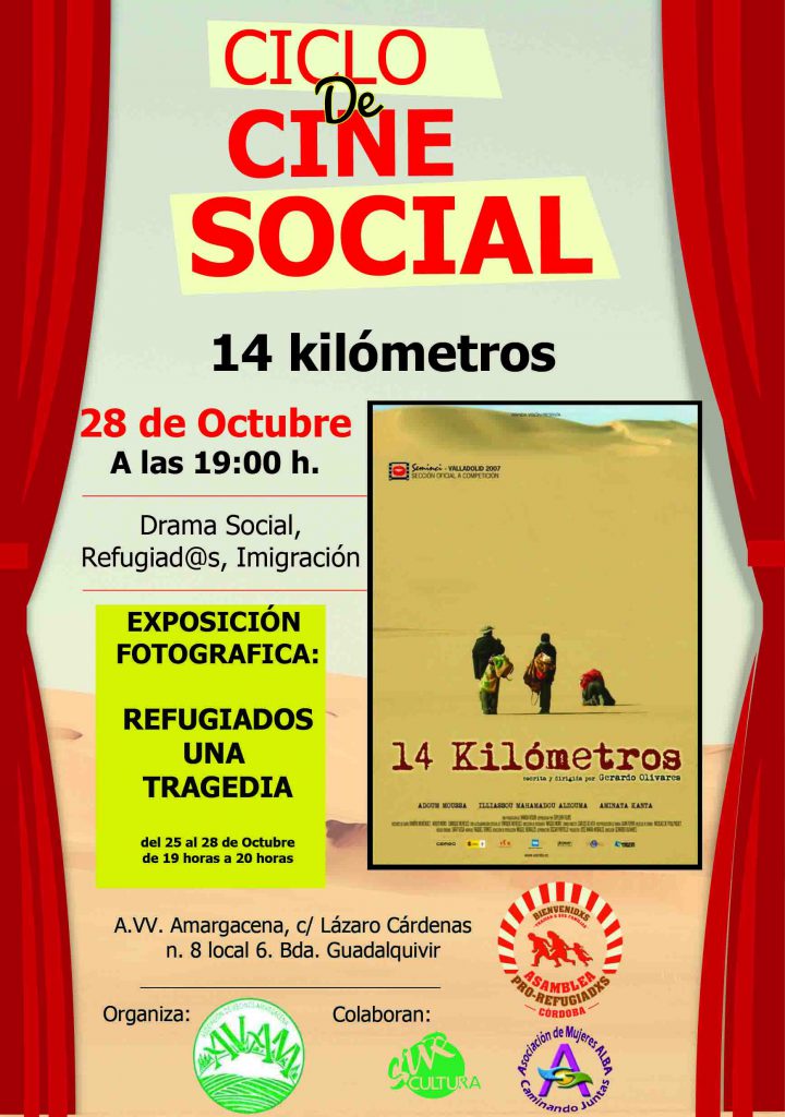 Proyección película "14 kilómetros" en Asociación de Vecinos Amargacena. 