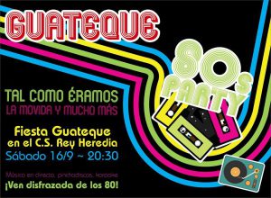 Cartel fiesta Guateque en el Centro Social Rey Heredia